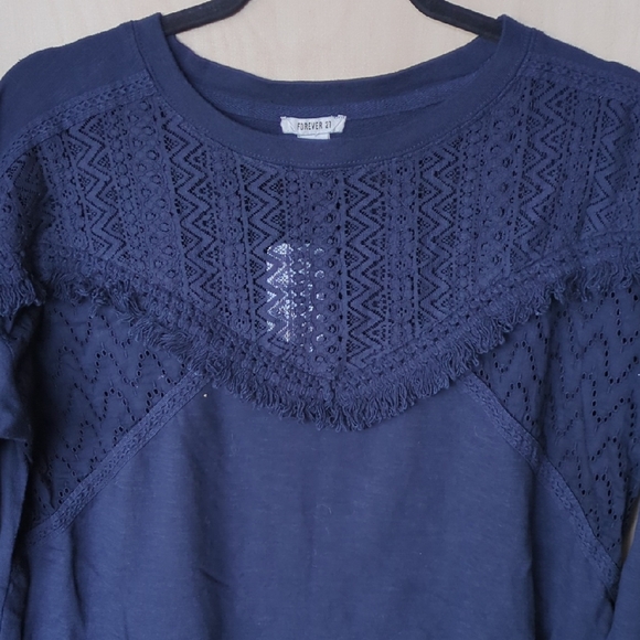 Forever 21 Deep Blue Knit Top - Picture 3 of 8